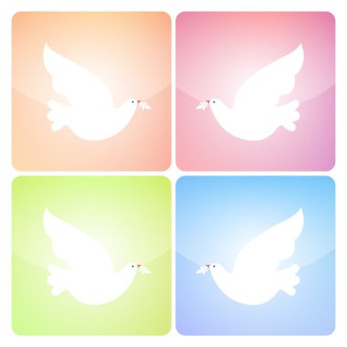 Peaceful Dove Icons clipart