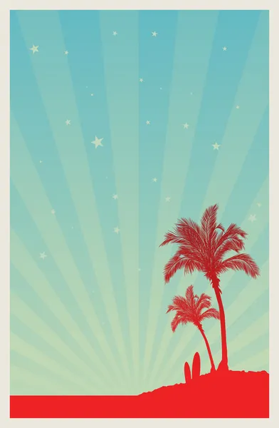 Plantilla de cartel de playa — Archivo Imágenes Vectoriales