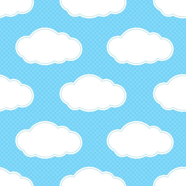 Seamless Cloud Pattern — Stock Vector