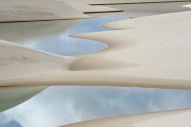 Reflections in the water of a desert clipart