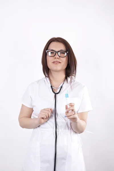 Mladý svůdný ženský lékař — Stock fotografie