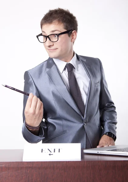 Young male receptionist — Stock Photo, Image