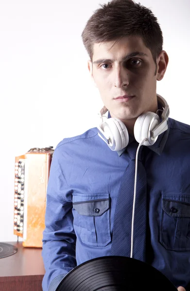 Young man with a headphones — Stock Photo, Image