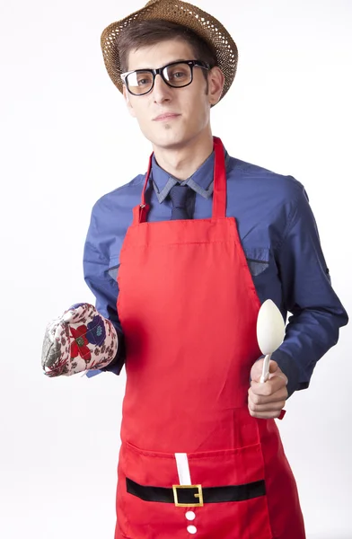 Jovem cozinheiro masculino — Fotografia de Stock