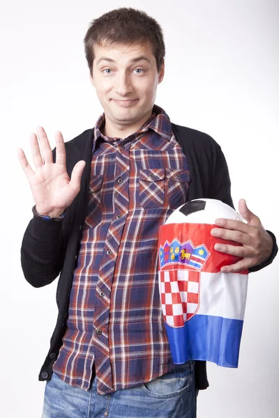 Croazia tifoso — Foto Stock