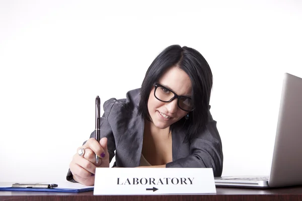 Young attractive secretary — Stock Photo, Image