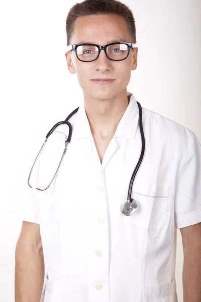 Junge attraktive männliche Arzt Stockbild