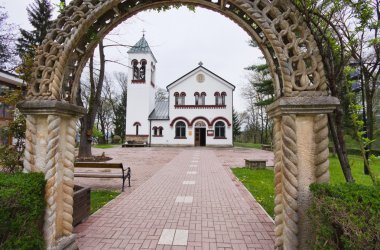 Serbian orthodox monastery clipart