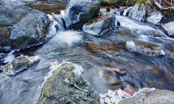 Jég sziklák téli — Stock Fotó