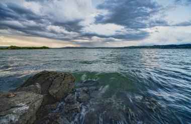 Dramatic sky the lake