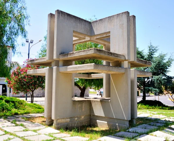 stock image Monument (?!?) In avenue de Gasperi in Monteiasi (TA). An insignificant monument built in Monteiasi (TA)