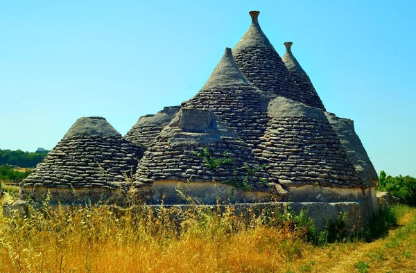 stock image Ruins of trulli in the countryside of Martina Franca (TA)