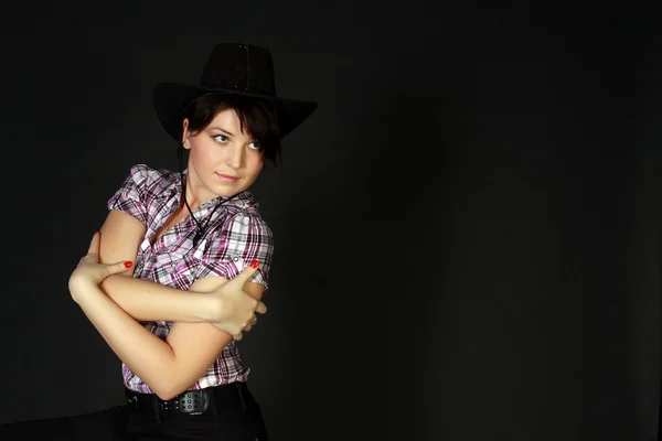 Cowboy menina — Fotografia de Stock