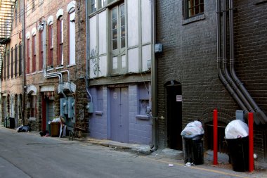 Şehir merkezindeki backstreet