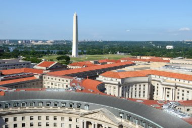 Aerial view on Washington DC clipart