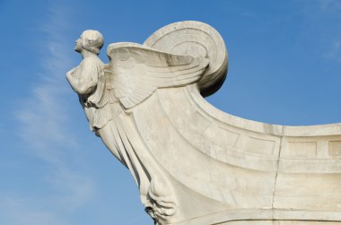 Columbus monument fragment in front of Union Station in Washington, DC. clipart