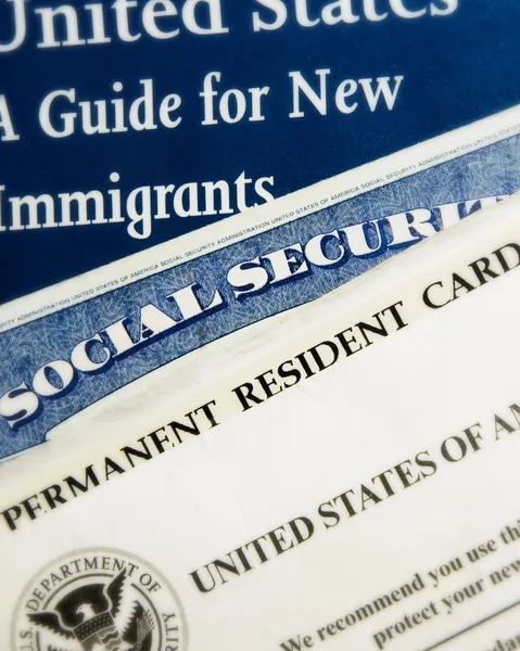 Novos documentos de imigrantes dos EUA — Fotografia de Stock