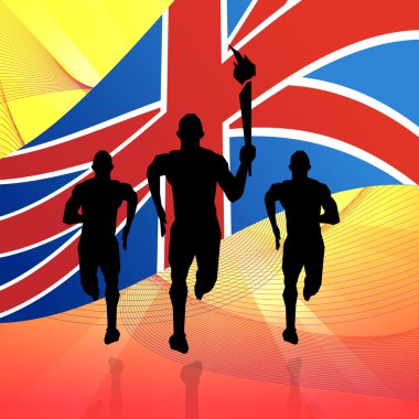 Running With Torch clipart