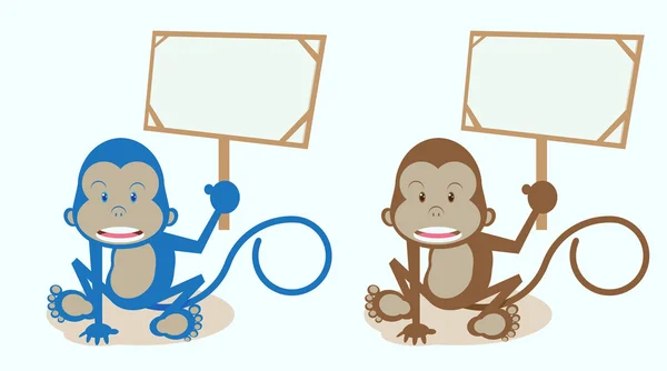 Opice drží oznámení Radě — Stockový vektor