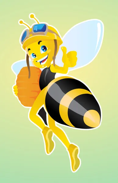 Munkavállaló méhek — Stock Vector