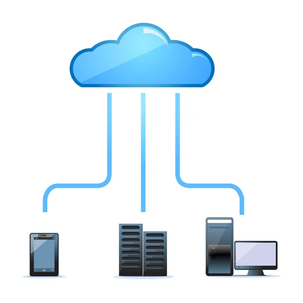 Services de Cloud Computing — Image vectorielle