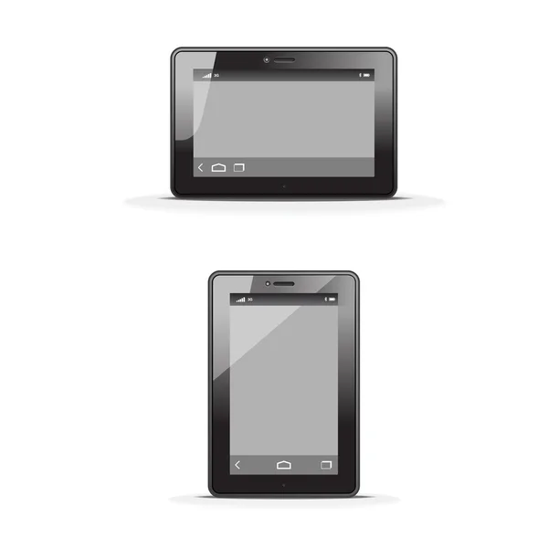 Horizontaler und vertikaler Tablet-Computer — Stockvektor