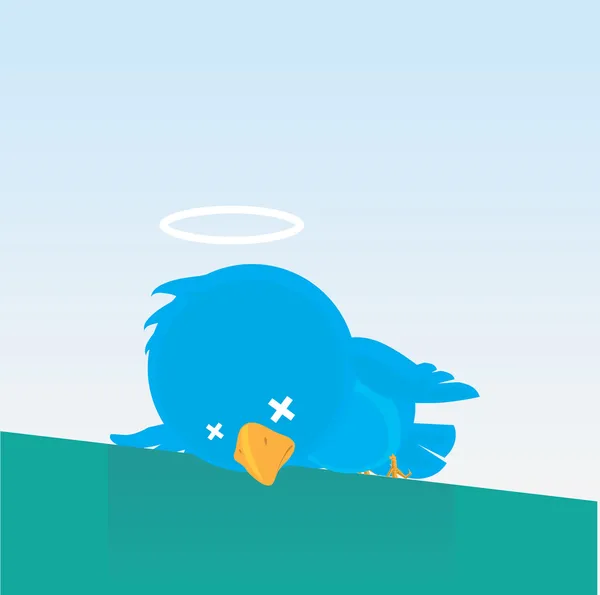 Twitternd - twittere runter — Stockvektor