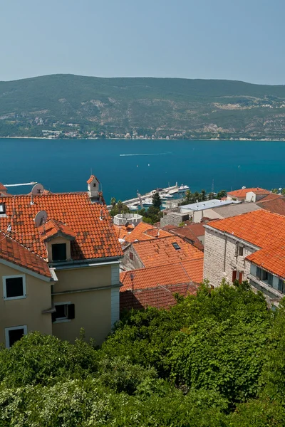 Herceg Novi e la baia di Kotor . — Foto Stock