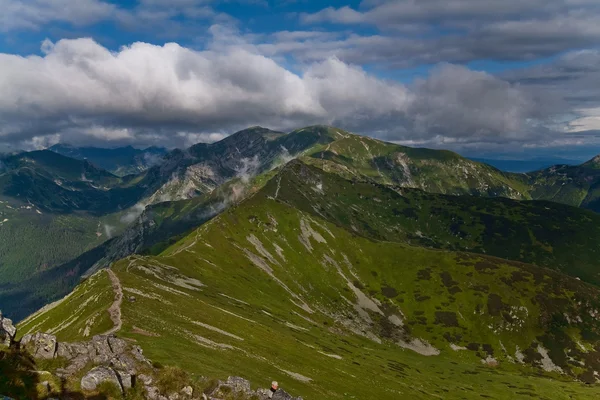 Czerwone Wierchy (kırmızı tepeler) Tatra Dağları'nda. Polonya — Stok fotoğraf