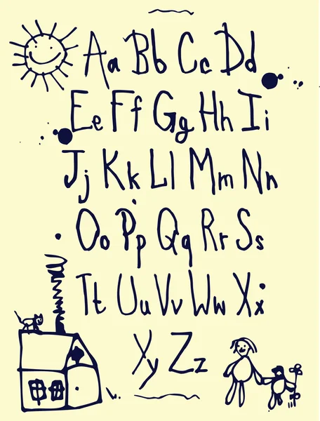 Детский алфавит — стоковый вектор