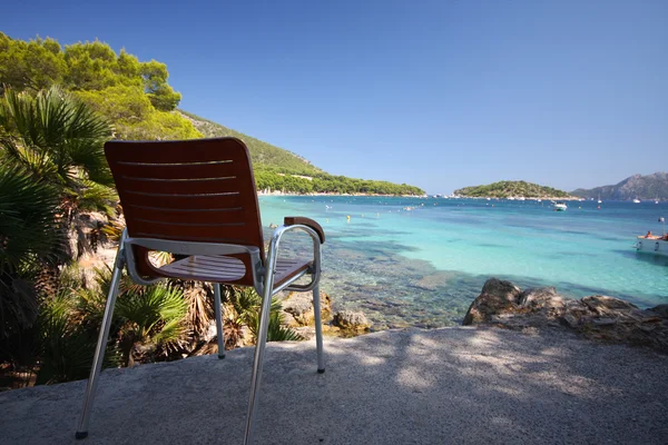 Stock image Chair, beach and sea