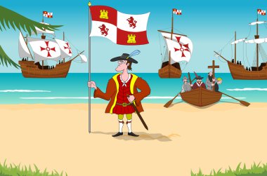 Discoverer Christopher Columbus clipart