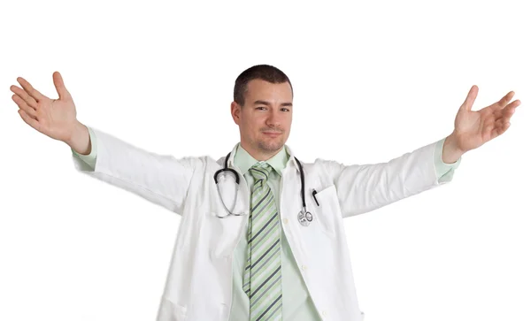 Arzt mit offenen Armen. — Stockfoto