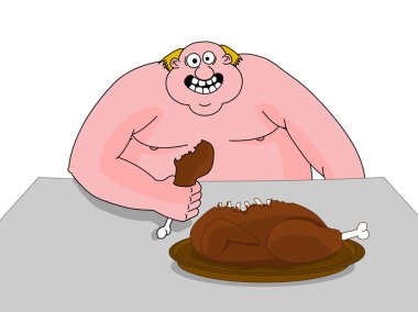 Fat man clipart