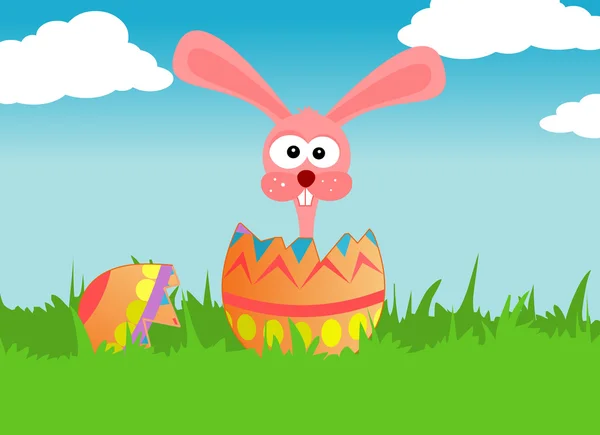 Wielkanoc królik i jajko — Zdjęcie stockowe