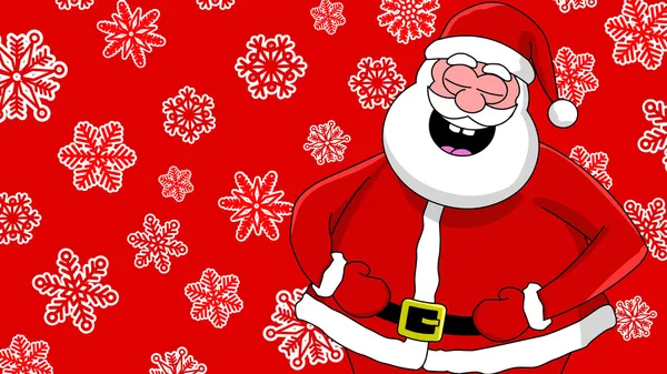 Lustiger lachender Weihnachtsmann — Stockfoto