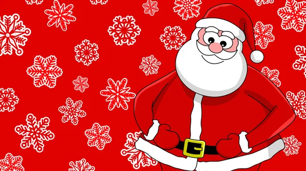 Lustig lächelnder Weihnachtsmann — Stockfoto