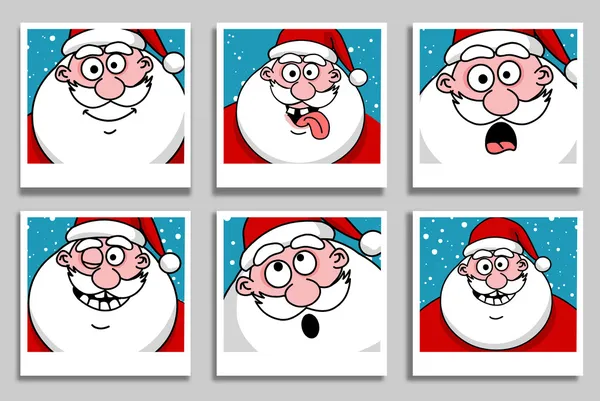 搞笑圣诞老人头 — 图库矢量图片