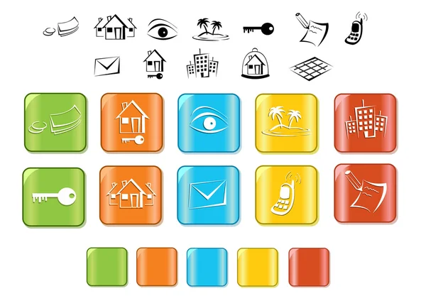 stock vector Real estate icon set