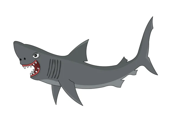 stock vector Cartoon shark