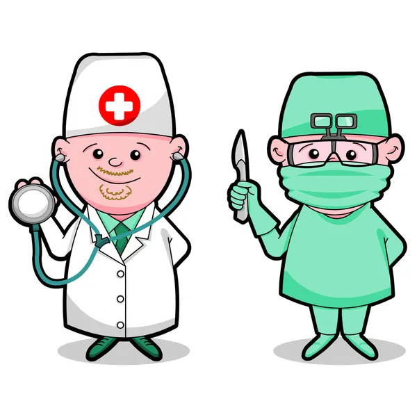 Doctor and surgeon — Stock Vector