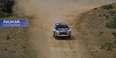 Algarve, Portekiz - 31 Mart: thierry neuville (bel) sürüş olduğunu citroen ds3 wrc ralli de Portekiz 2012 31 Mart 2012, algarve, Portekiz