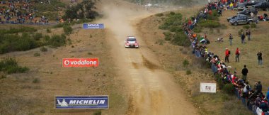 Algarve, Portekiz - 31 Mart: maciej oleksowicx (pol) sürüş 's ford fiesta s2000 ralli de Portekiz 2012 31 Mart 2012, algarve, Portekiz