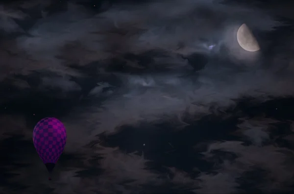 Darstellung von Mond und Ballon — Stockfoto