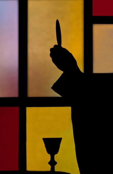 Priest silhouette — Stock Photo, Image