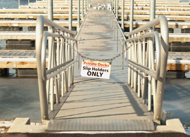 Private dock sign clipart