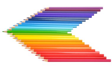 Many-colored pencils clipart