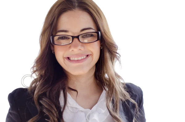 Retrato de mujer de negocios sexy joven con gafas — Foto de Stock