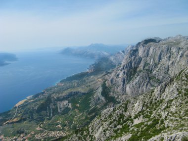 Croatia, biokovo, landscape, mountain, dalmatia, europe, sea, tourism, adriatic, tourist, blue, coast, mediterranean, water, nature, coastline, horizon, beach, destination, waves, shore, scenery, sun, clipart