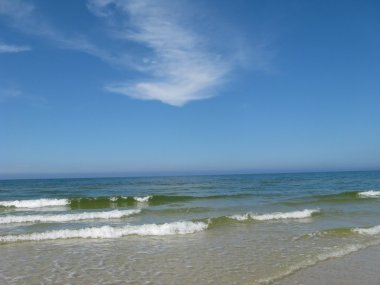 Liman ve deniz Polonya - tatil Baltık Denizi